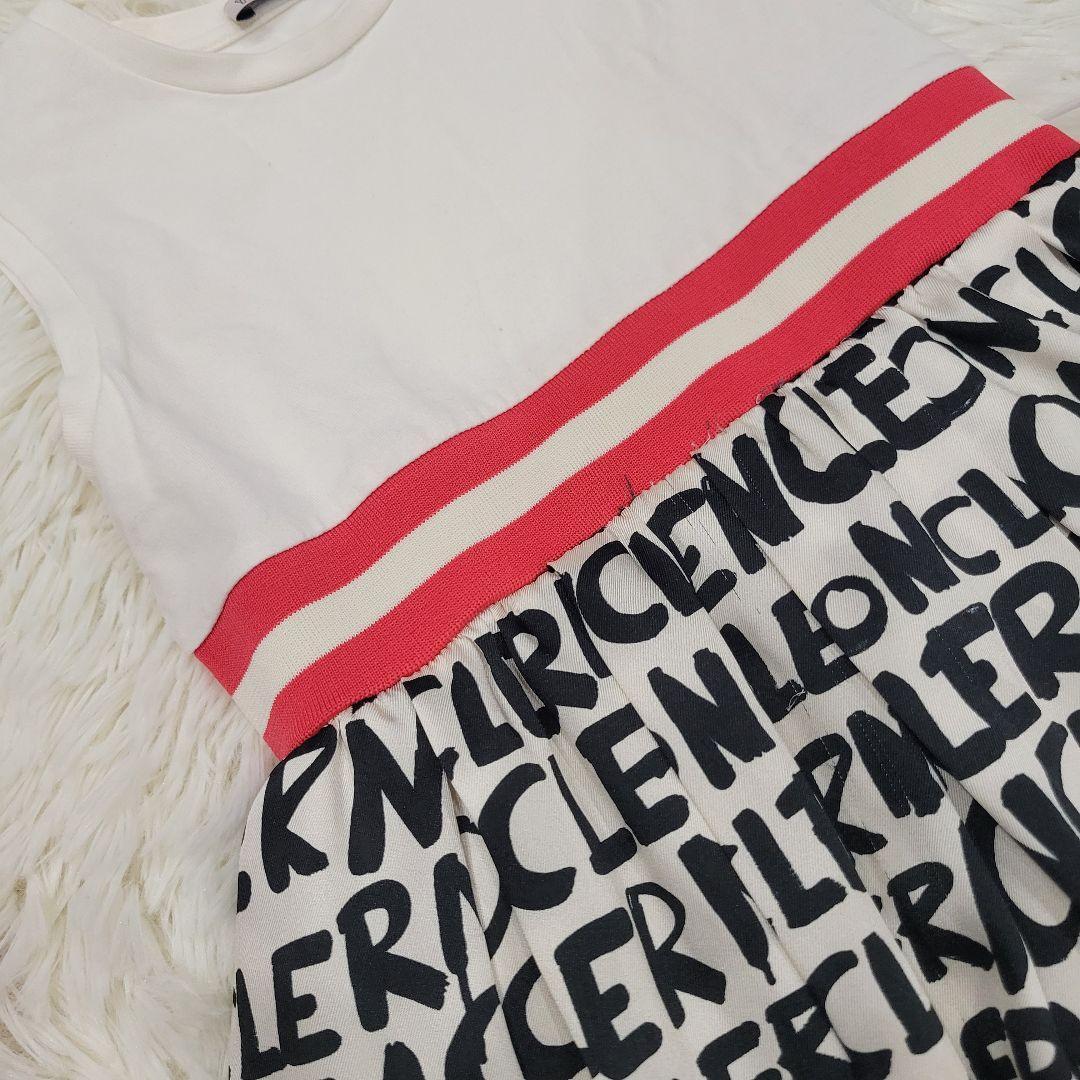 モンクレール　MONCLER　お洒落　ロゴ　ワンピース　ドレス　ノースリーブ