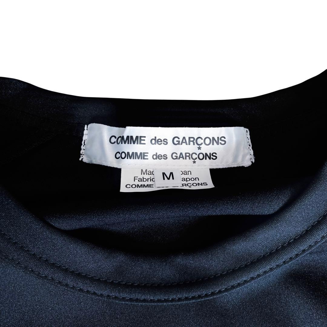 コムデギャルソン【未使用に近い】AD2024 ラメテープカットソー ブラック