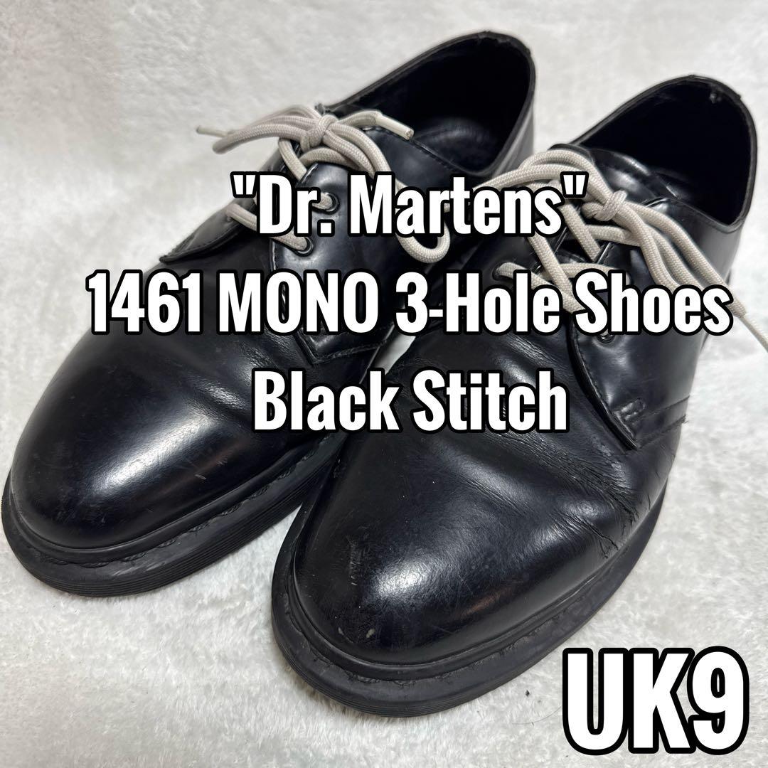 Dr.Martens 【UK9】1461 MONO ブラックステッチ 3ホール