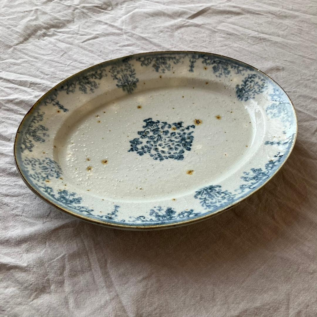 【新品未使用】コウホ窯　市野吉記　楕円プレート　オーバルプレート①