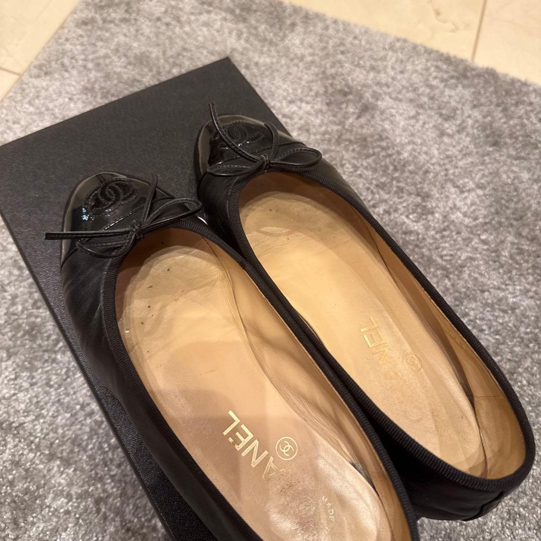 CHANEL バレエシューズ ブラック