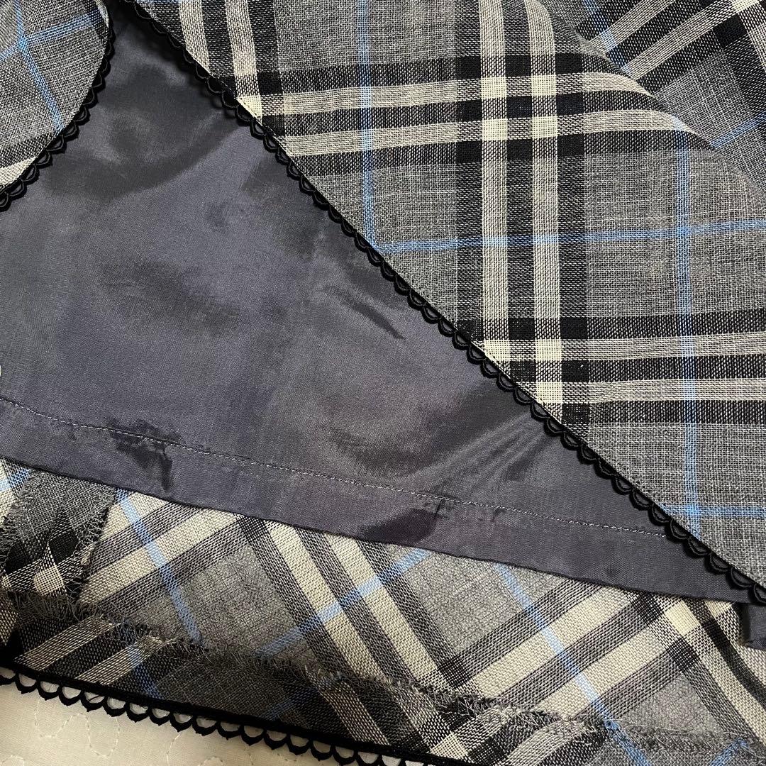 極美品　バーバリー　ノバチェック柄ロングワンピース　160A