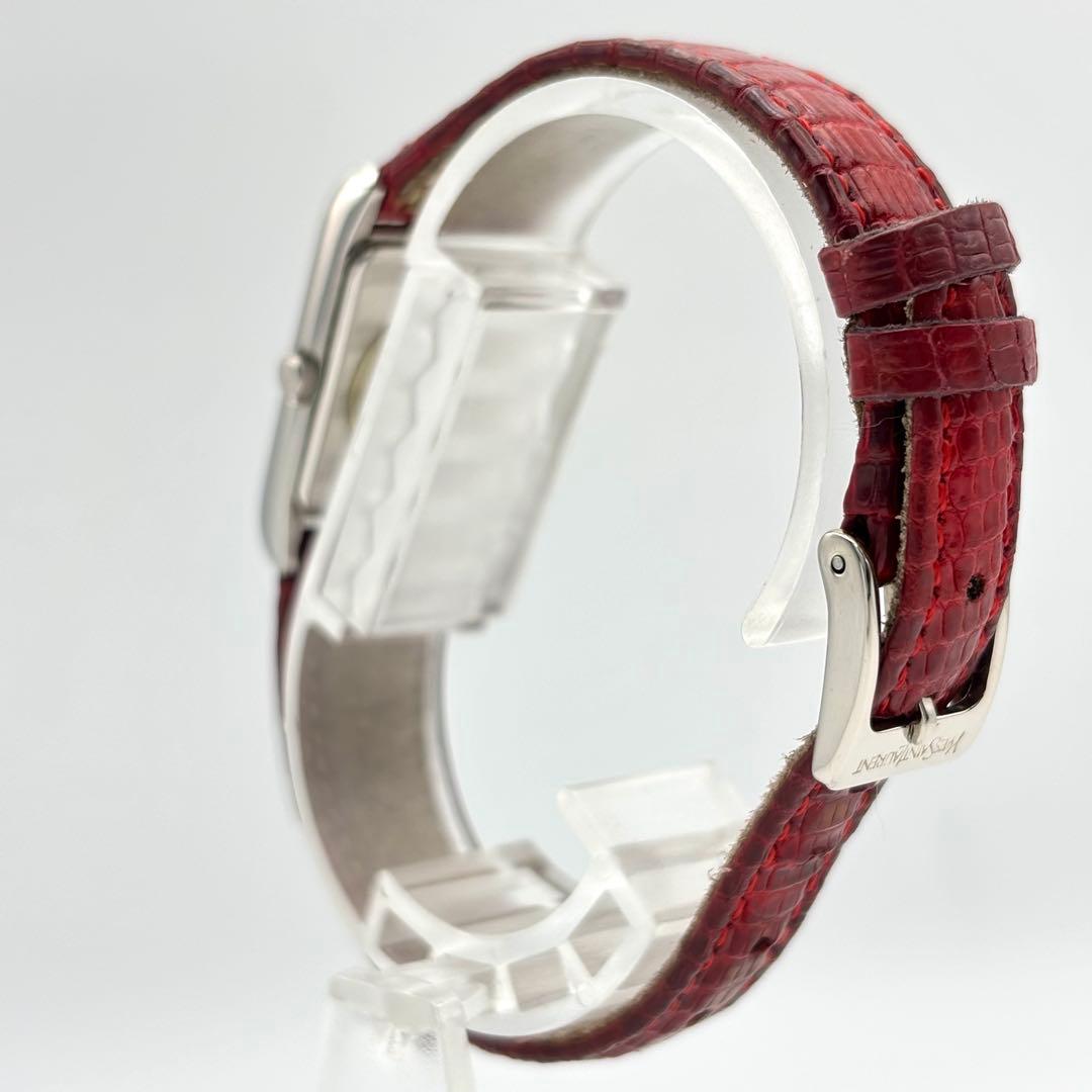 美品✨イヴサンローラン YSL レディース腕時計 レクタンギュラー 純正ベルト