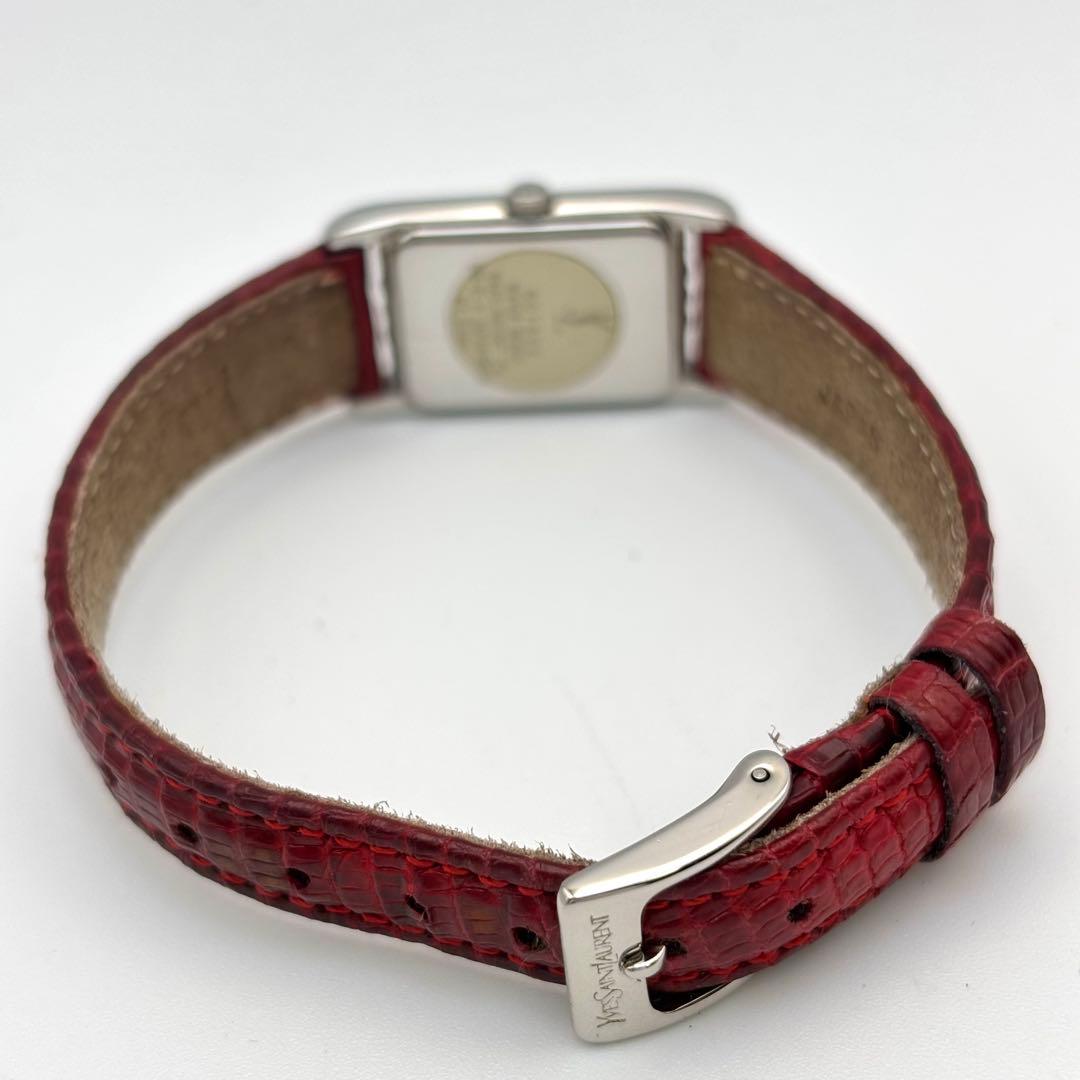 美品✨イヴサンローラン YSL レディース腕時計 レクタンギュラー 純正ベルト