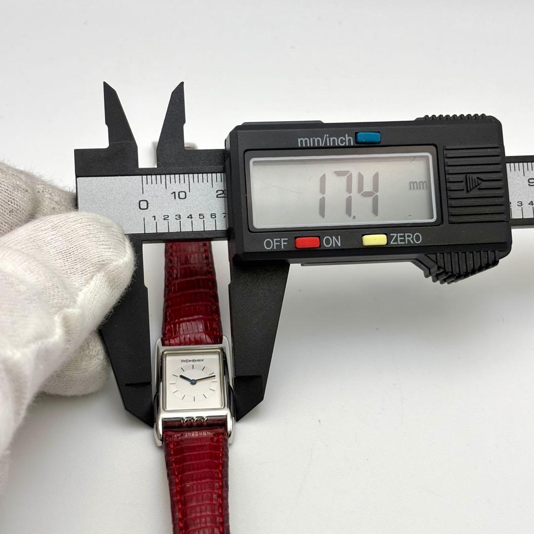 美品✨イヴサンローラン YSL レディース腕時計 レクタンギュラー 純正ベルト