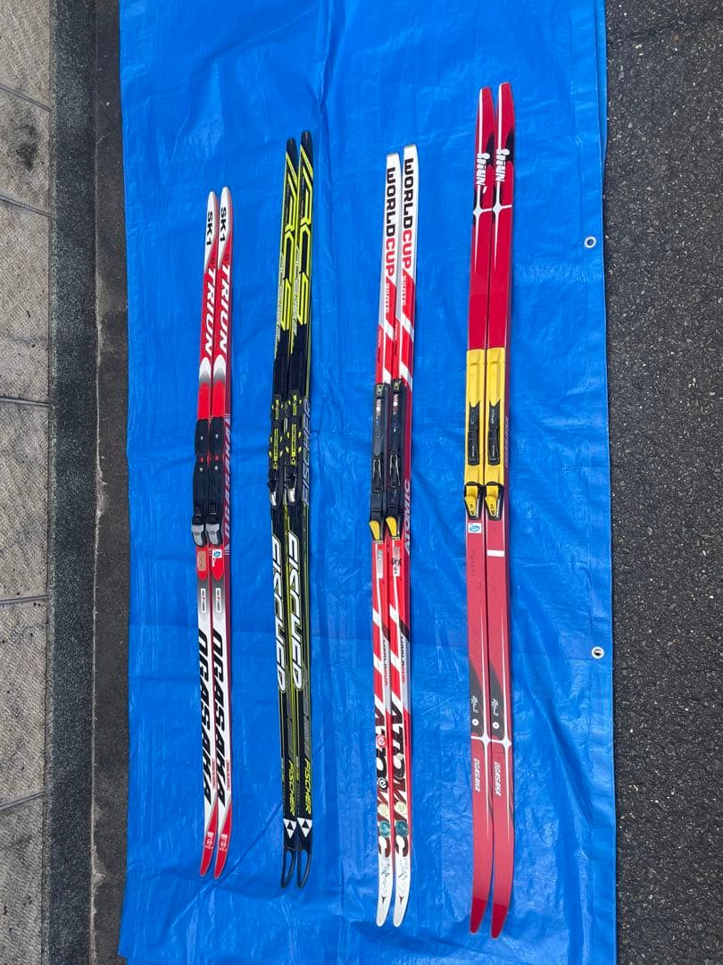 クロスカントリースキー板4本セット　フリー