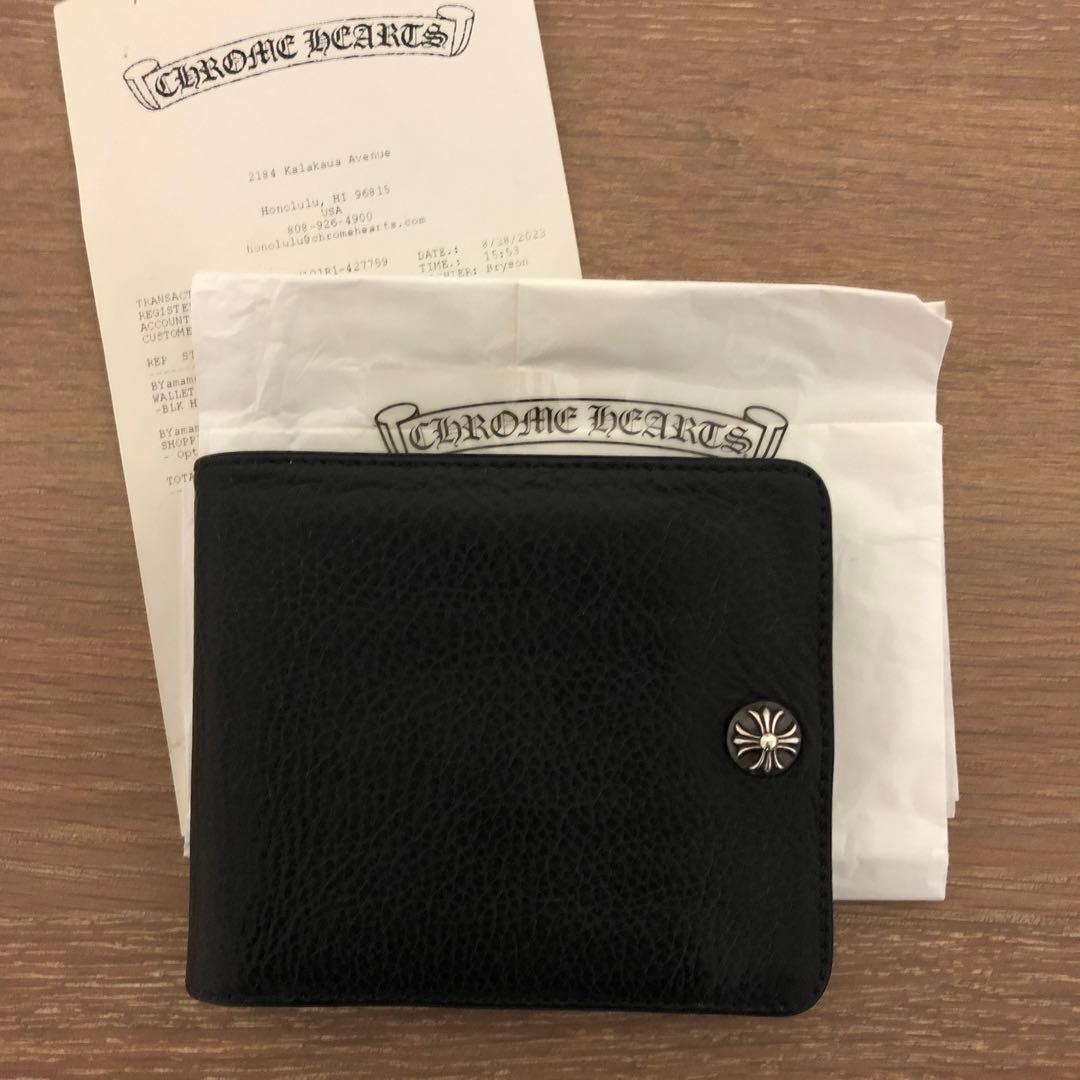 【美品】Chrome Hearts 1スナップ クロスボタンウォレット
