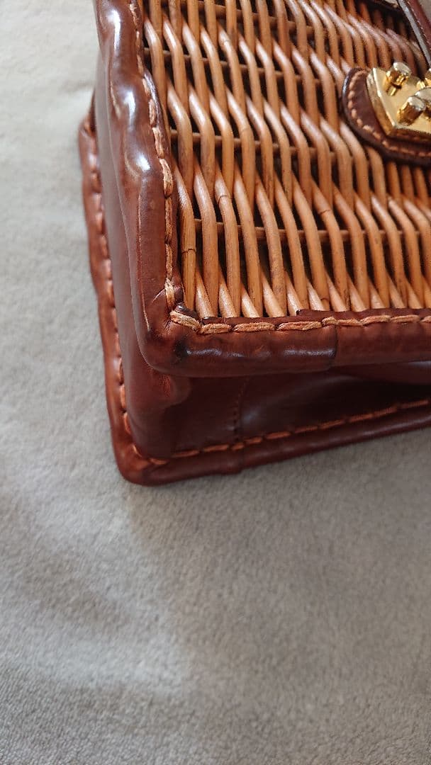 エバゴス ミニ ケリー かっちりバッグ ブラウン