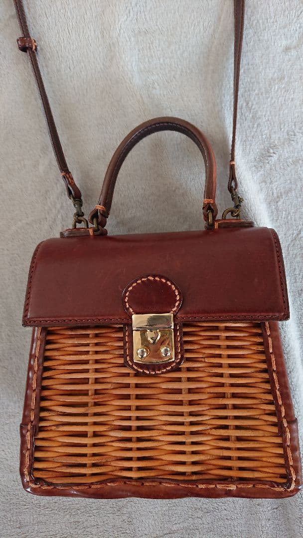 エバゴス ミニ ケリー かっちりバッグ ブラウン