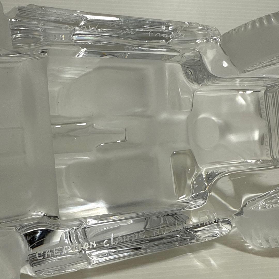 フランス製 ランドローバー レンジローバー クリスタルガラス 置物 車