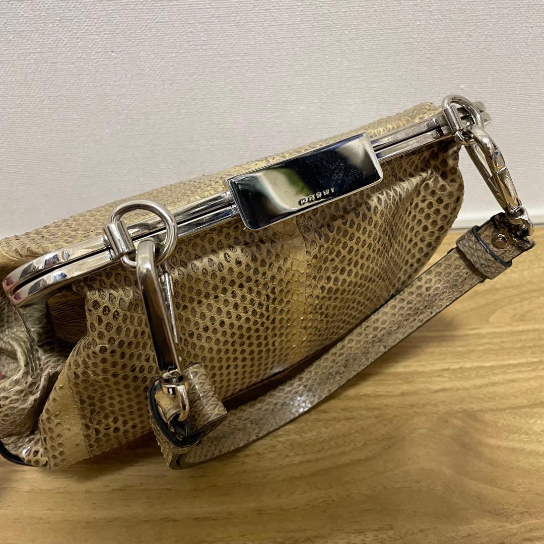 《極美品》MARNI （マルニ ）レザー セミショルダーバッグ ブラウン系