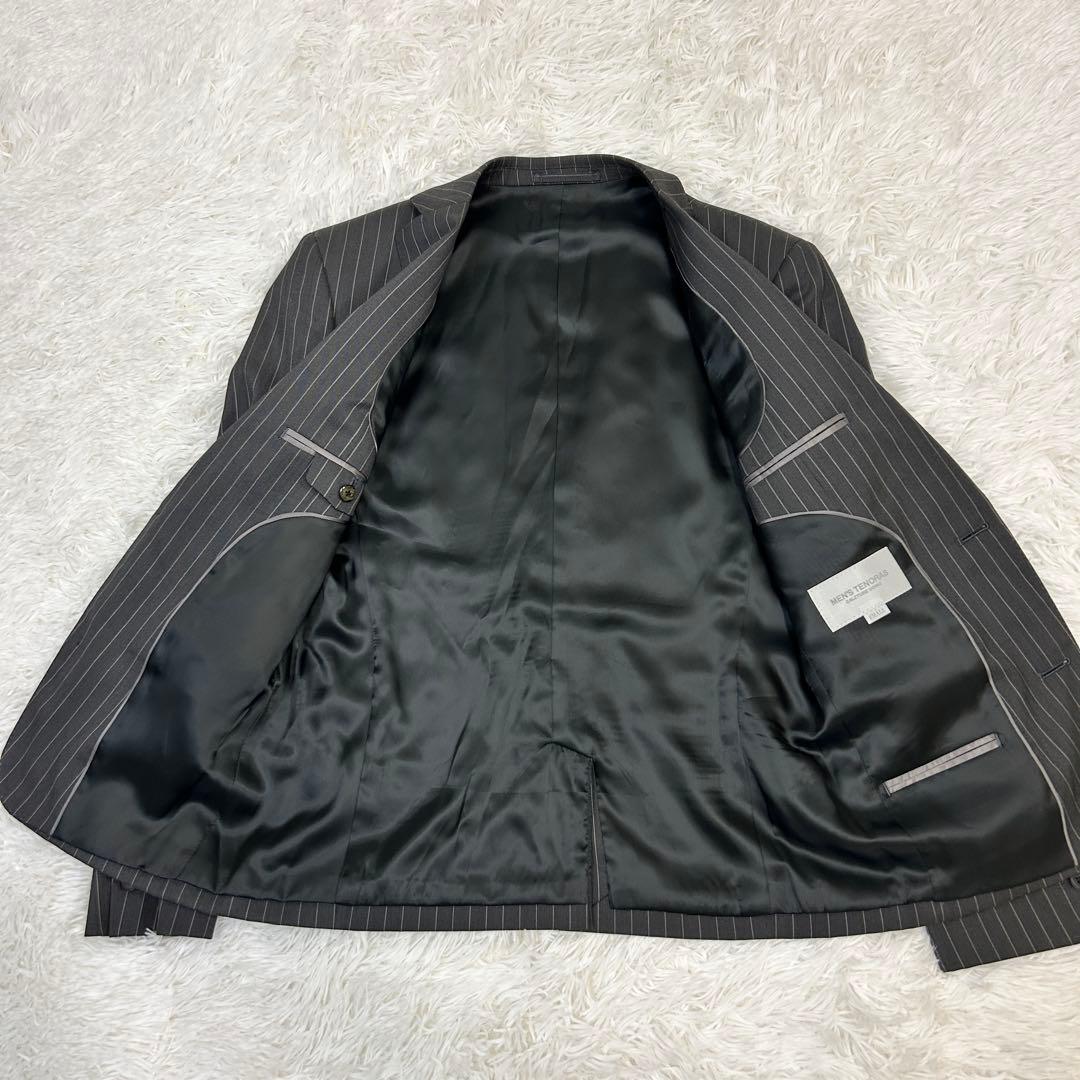 【極美品！】MEN'S TENORAS ティノラス 3ピース グレーストライプ