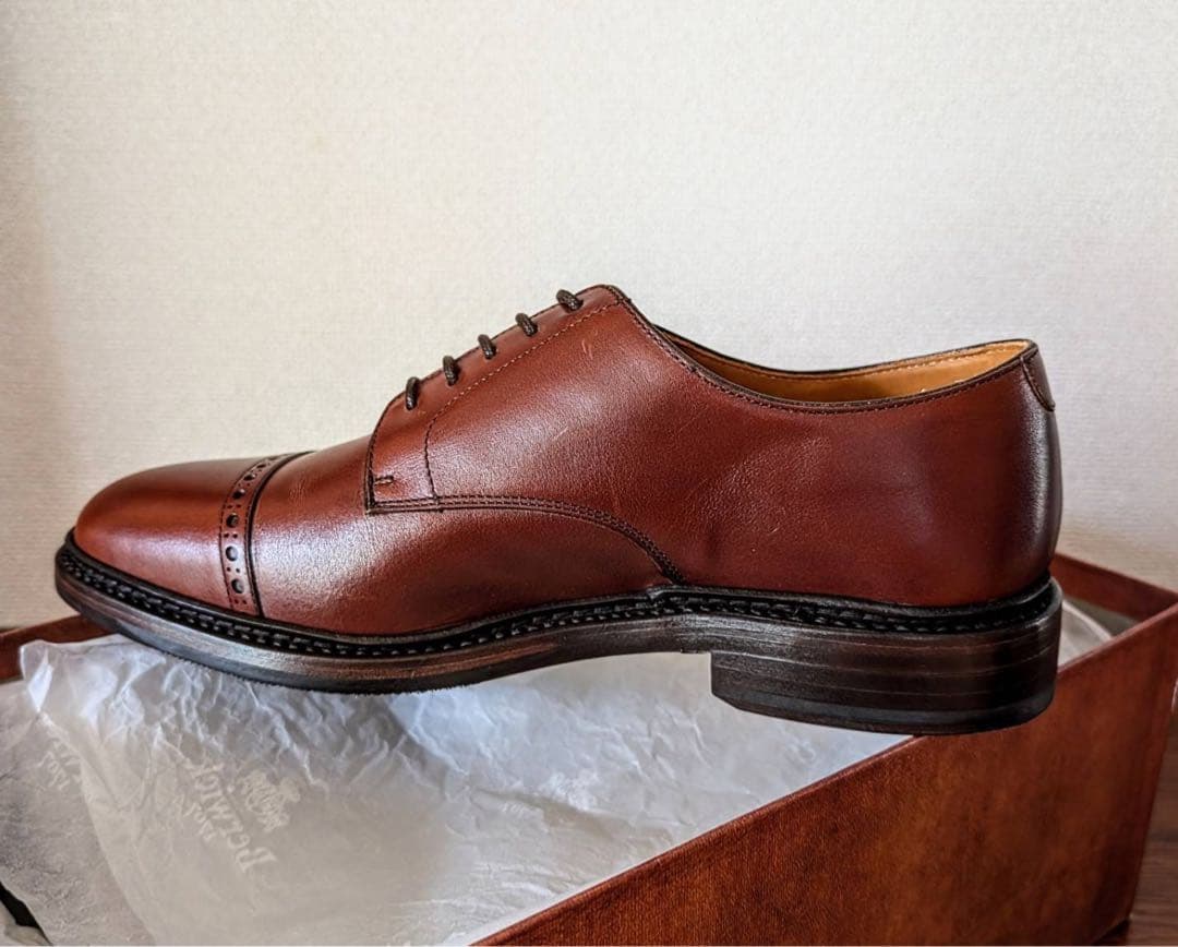 【新品・未着用】Berwick 1707 キャップトゥ ブラウン