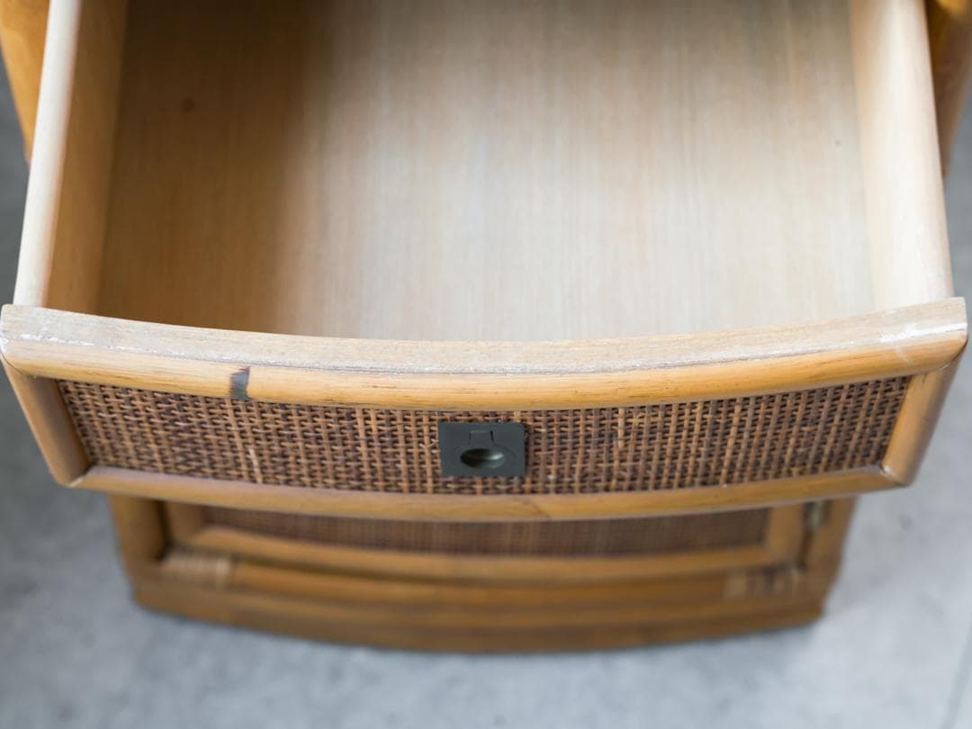 80's \"KOIZUMI\" ラタン キャビネット/収納 モダン ヴィンテージ