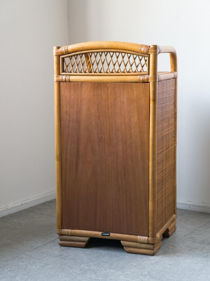 80's \"KOIZUMI\" ラタン キャビネット/収納 モダン ヴィンテージ