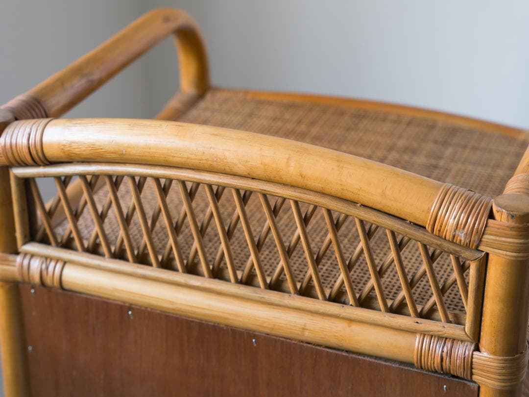80's \"KOIZUMI\" ラタン キャビネット/収納 モダン ヴィンテージ