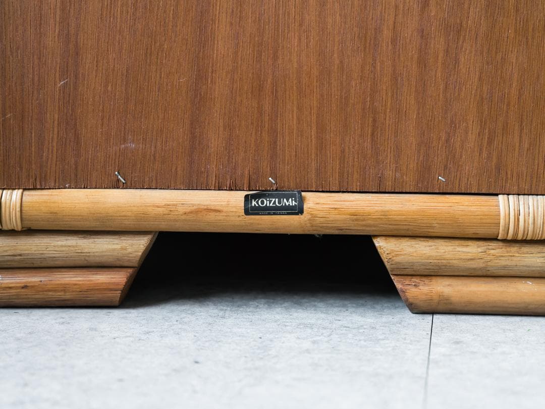 80's \"KOIZUMI\" ラタン キャビネット/収納 モダン ヴィンテージ