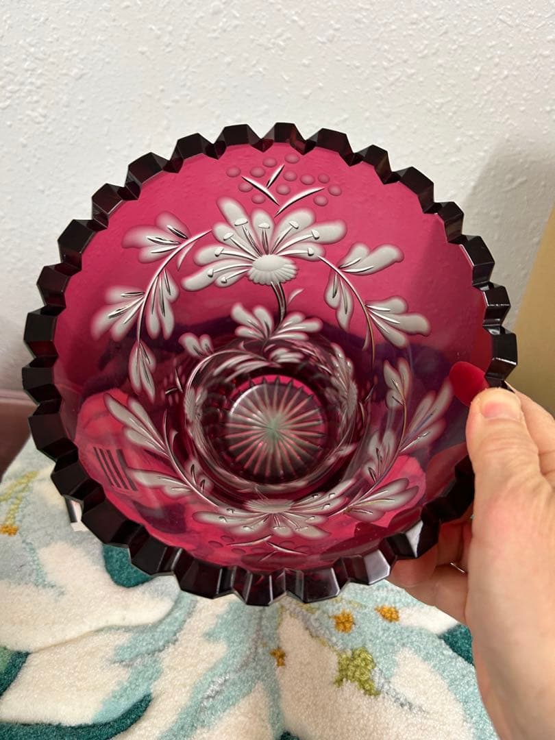 【新品未使用】König ケニッヒ クリスタルガラス 切子 花瓶 フラワーベース