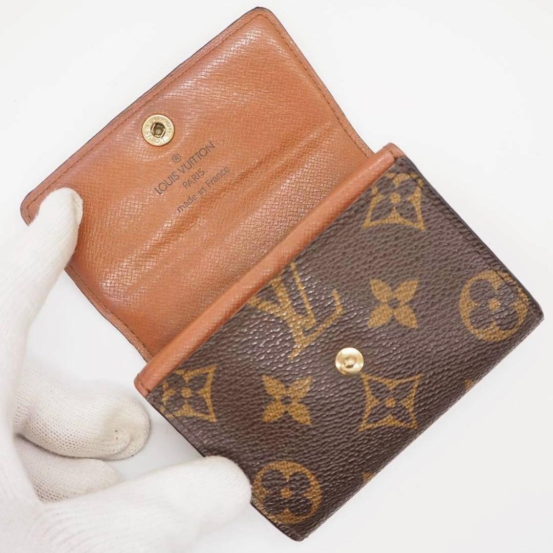 ルイヴィトン ポルトモネプラ ケース モノグラム コンパクト ブラウン