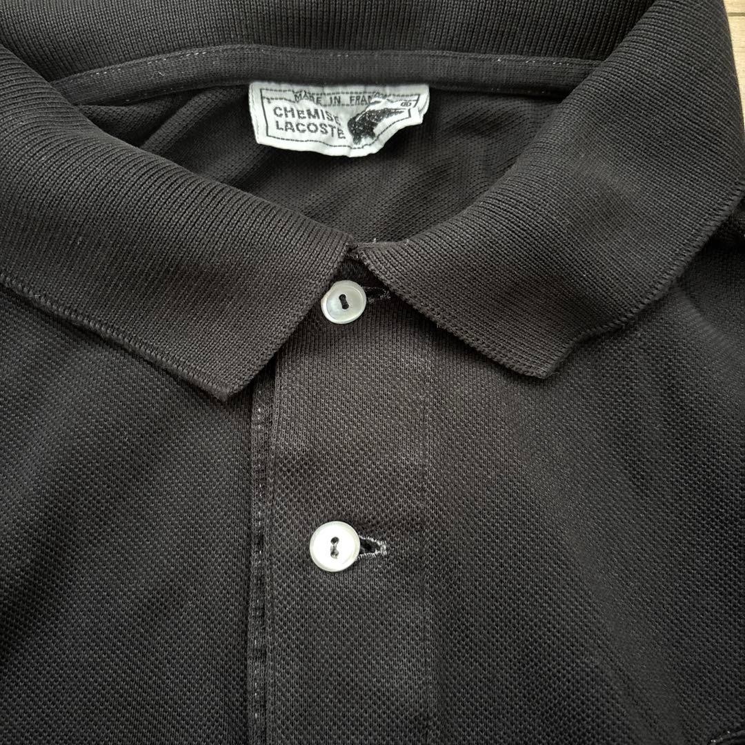【Vintage】70s FRENCH LACOSTE ブラック ポロシャツ
