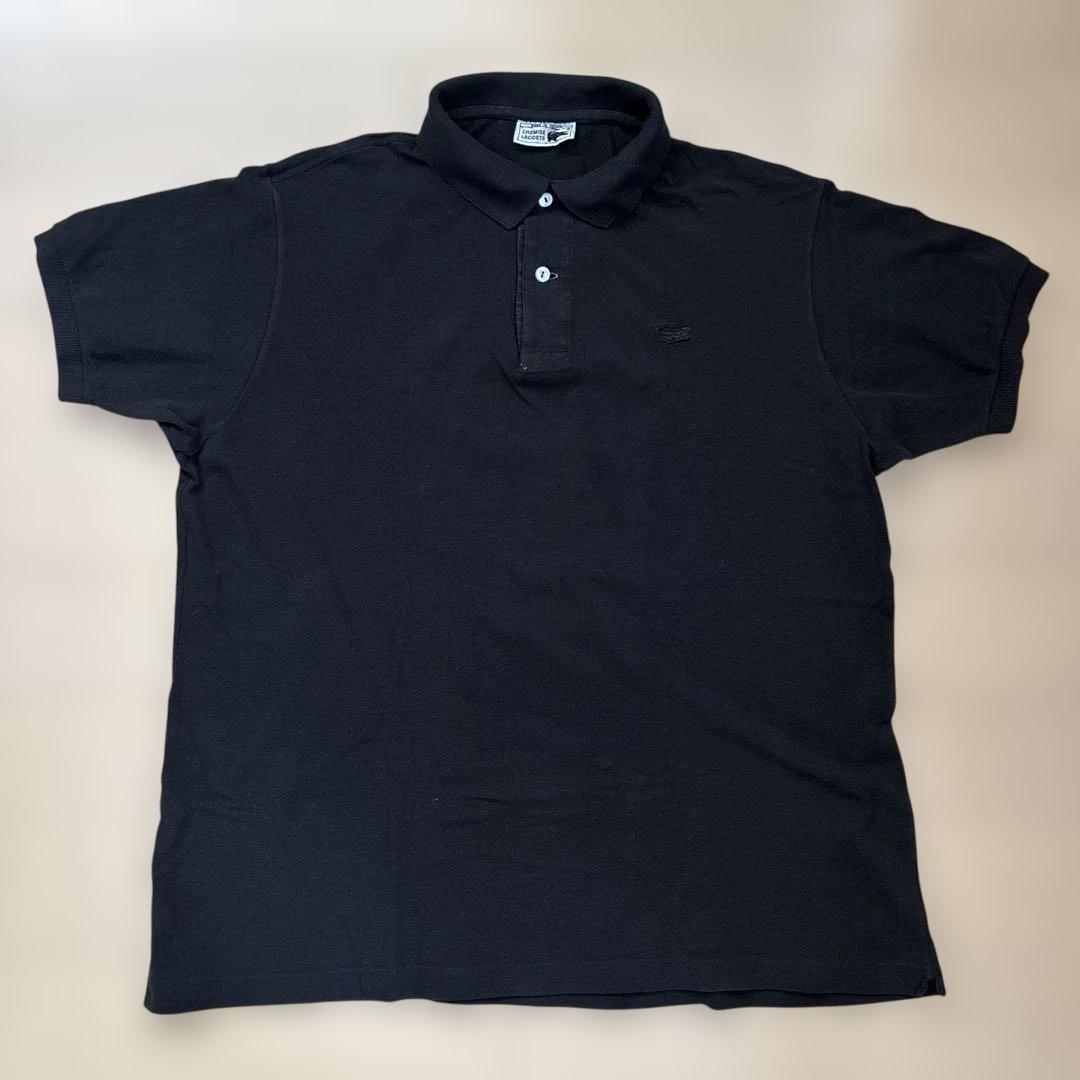 【Vintage】70s FRENCH LACOSTE ブラック ポロシャツ