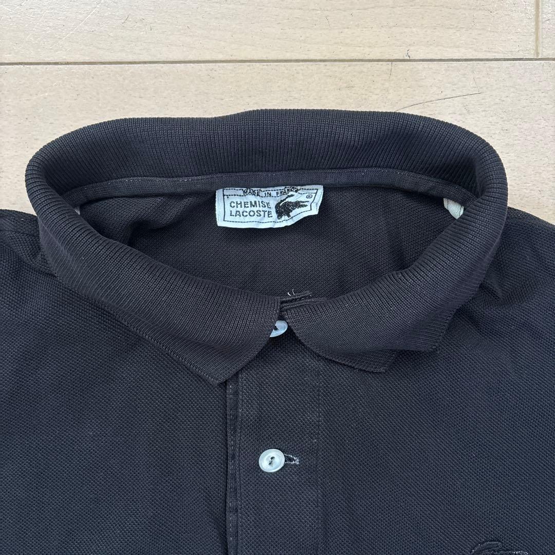 【Vintage】70s FRENCH LACOSTE ブラック ポロシャツ