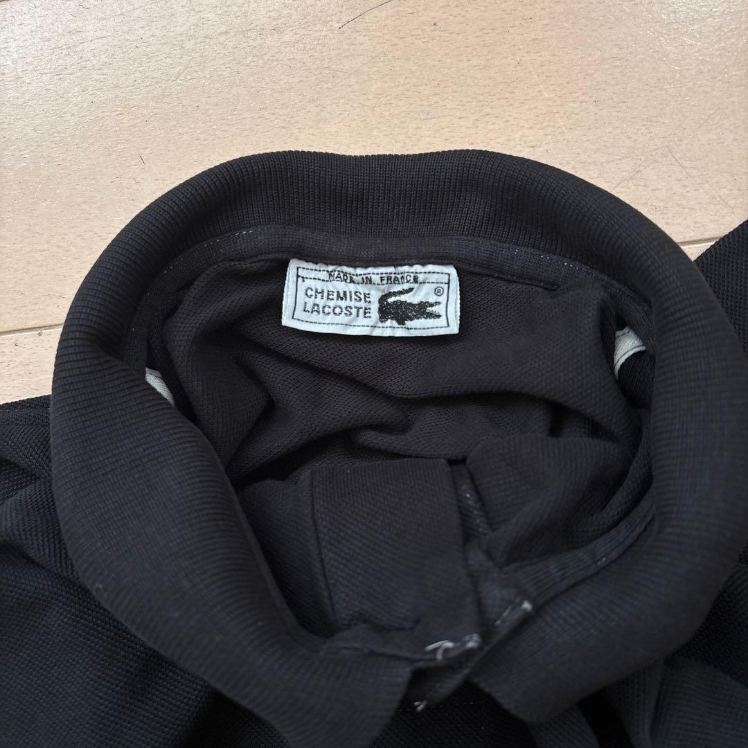 【Vintage】70s FRENCH LACOSTE ブラック ポロシャツ