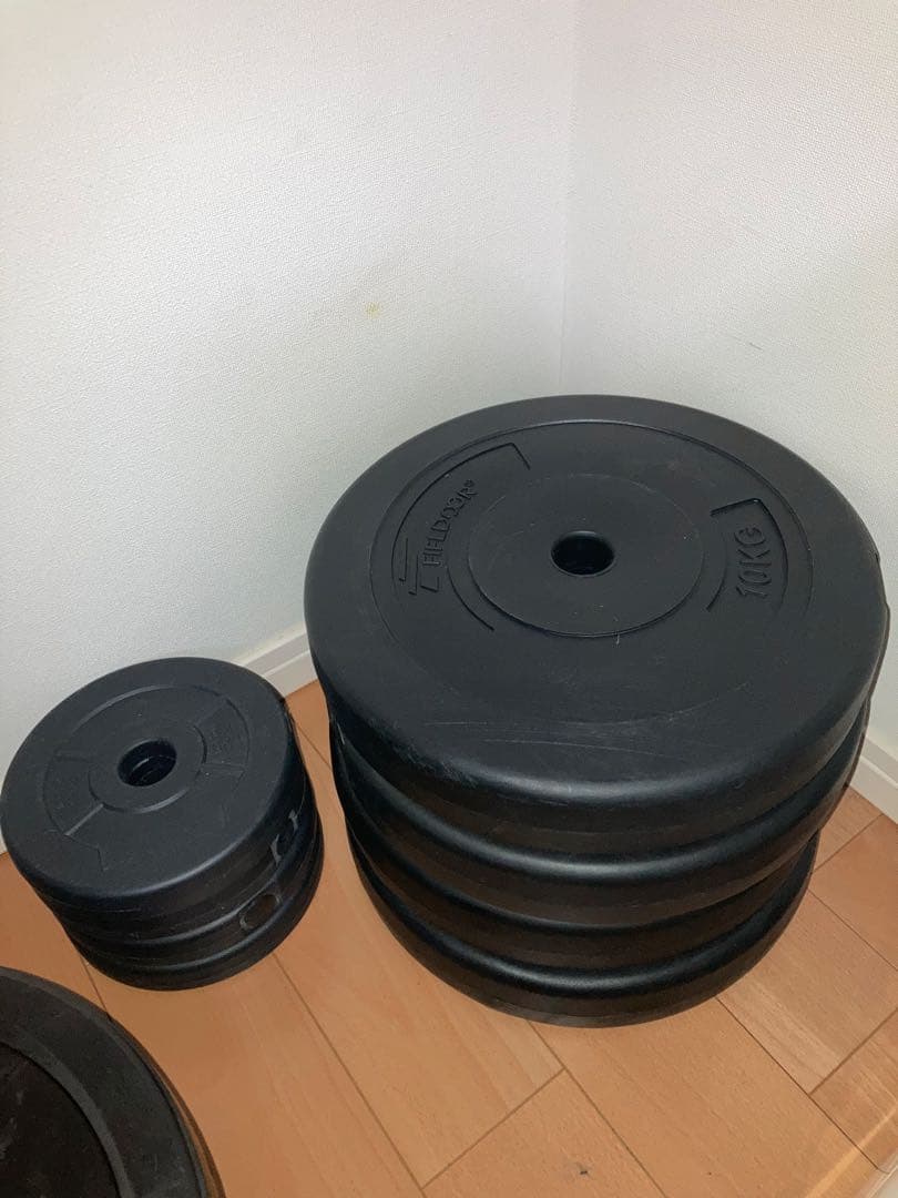 【値下げ】バーベルシャフトとウエイトプレートセット【引き取り限定】