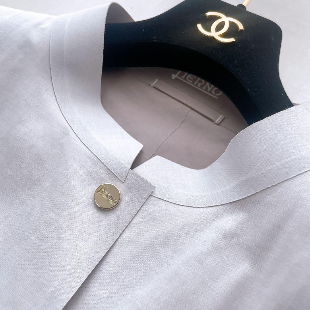 美品✨ヘルノ スプリングコート ジャケット リバーシブル 金ボタン ロゴ 42