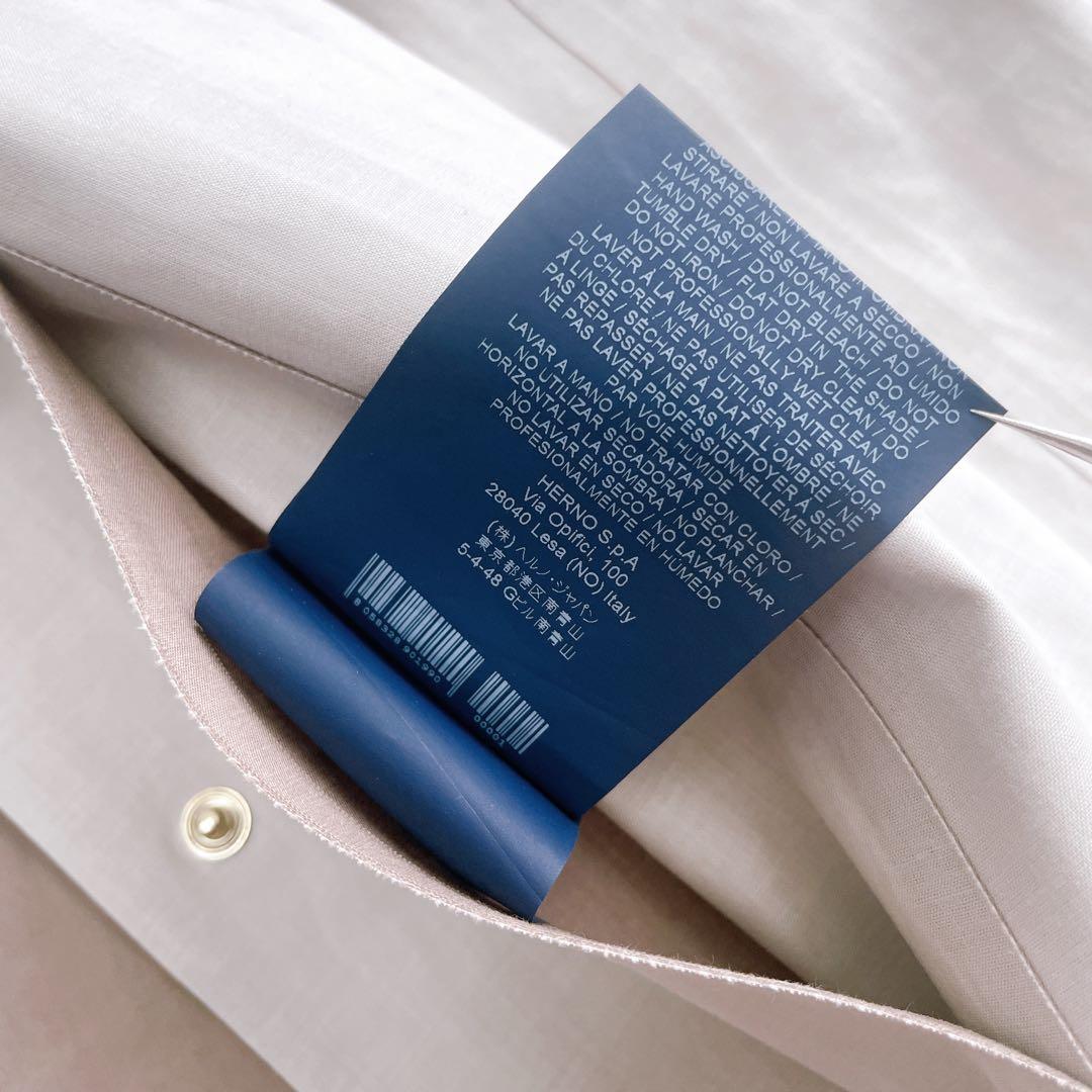 美品✨ヘルノ スプリングコート ジャケット リバーシブル 金ボタン ロゴ 42