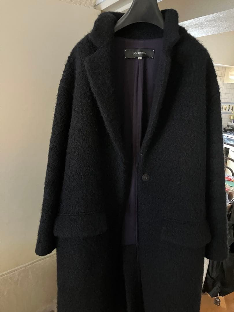 ま*ー様 J&M DAVIDSON ブラック　ウールロングコート