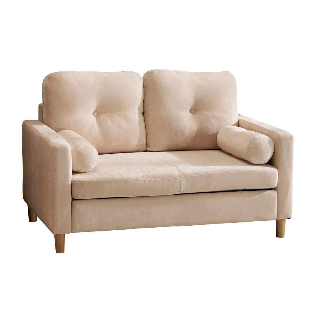 カウチソファ 2人掛け コンパクト ふわふわ 枕付き クッション付 一人暮らし