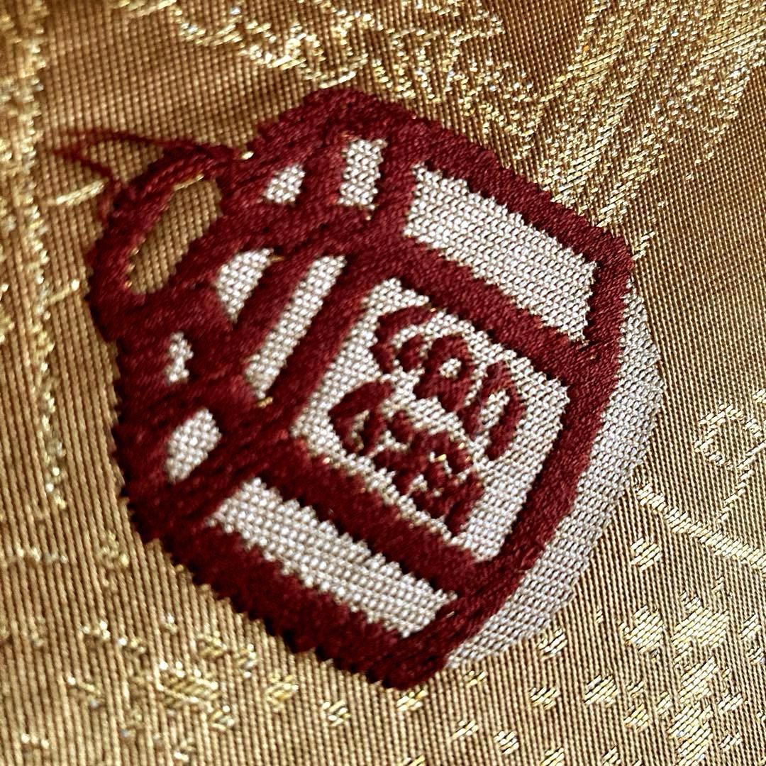 アンティーク名古屋帯　鈴の織り出し　正絹　　上質　しつけ糸付　No.6-26