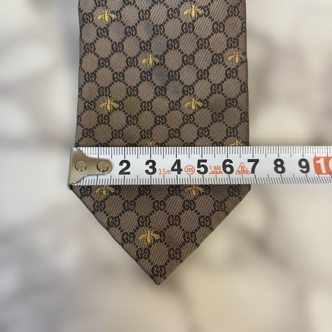【極美品✨】GUCCI ネクタイ　GG 蜂　ビー　ブラウン系
