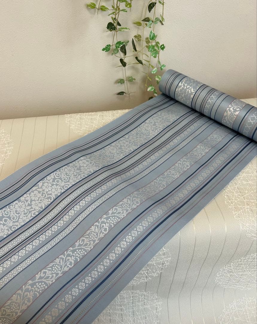 新品未使用品 博多織 着物 小紋 紬 未仕立て品 八寸名古屋帯 博多帯