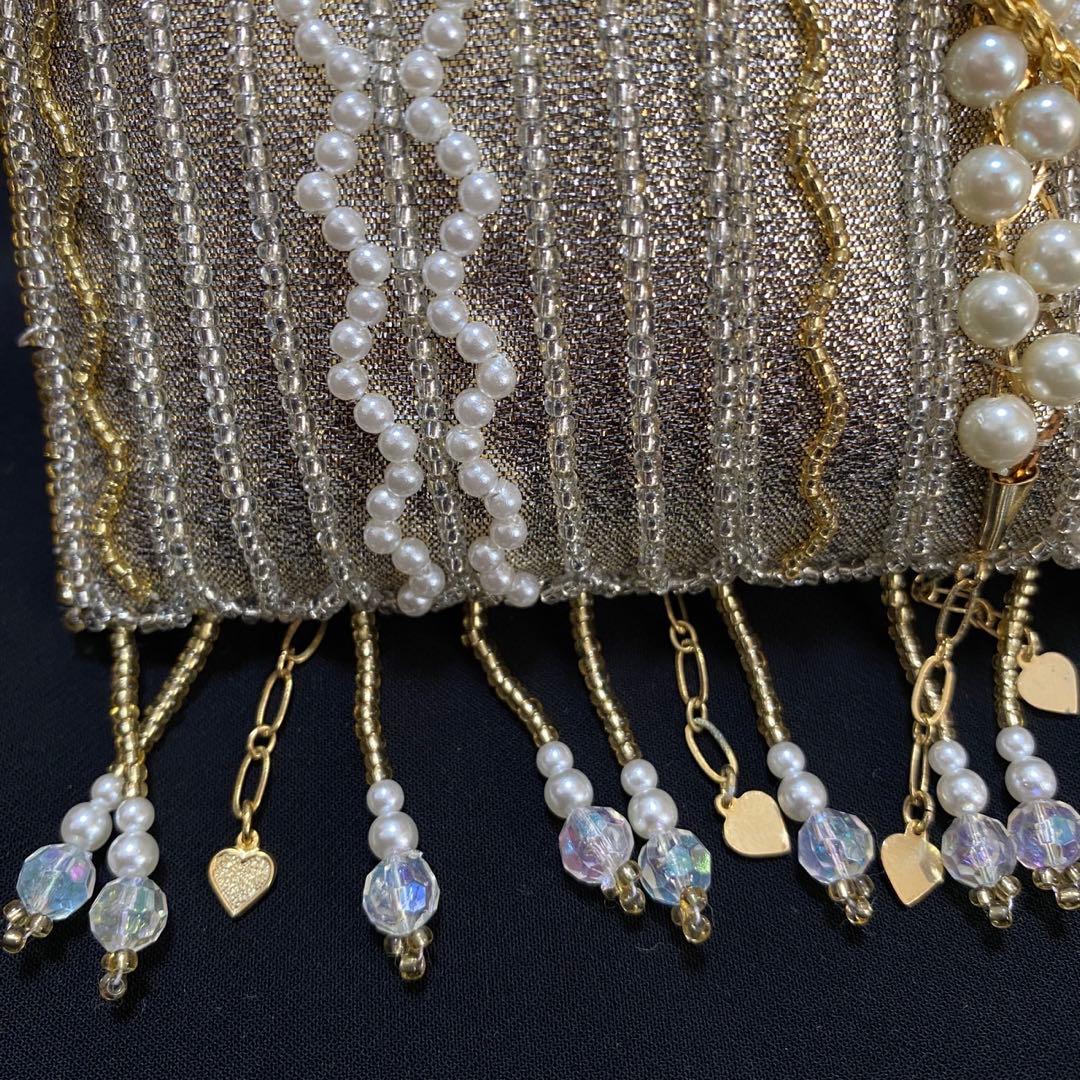 皇室御用達 ルミーはしもと 高級ビーズバッグ Hashimoto 和装バッグ