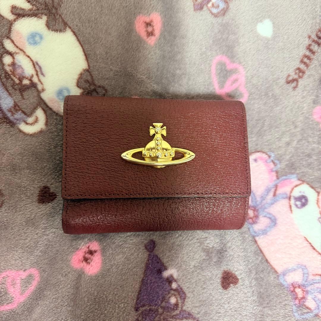 Vivienne Westwood バーガンディ 三つ折り財布　折り財布　がま口