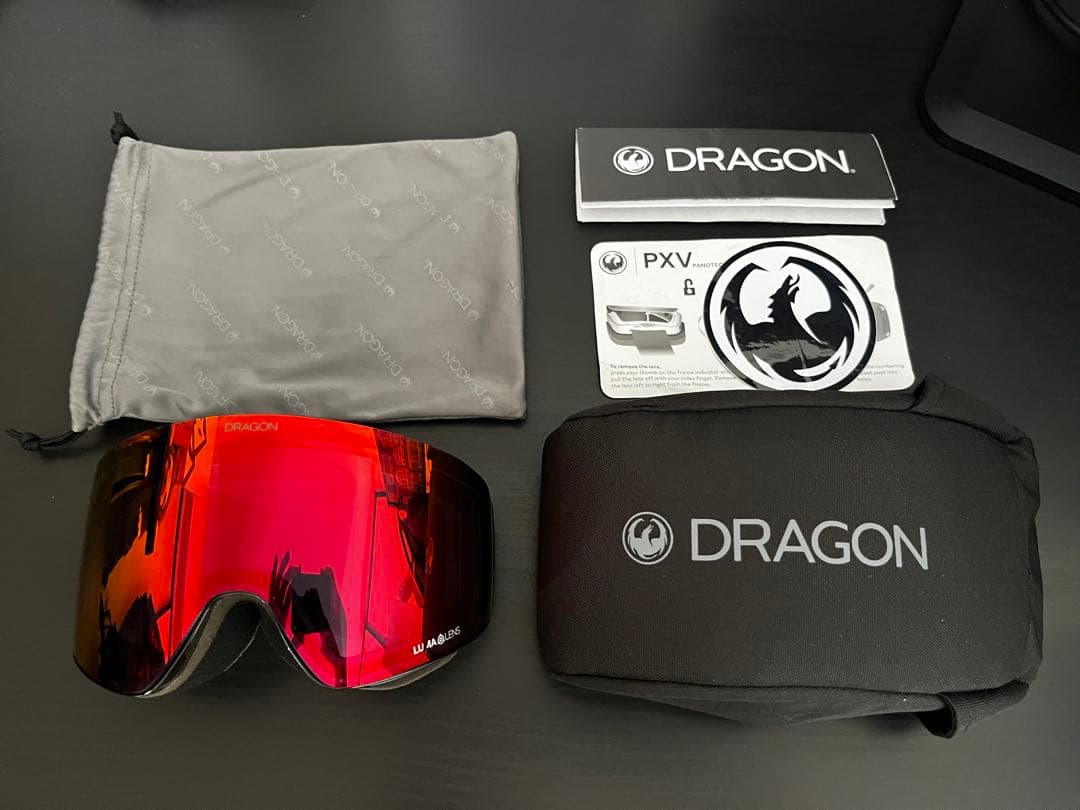 DRAGON PXV 2レンズセット(レッド/ライトローズ)