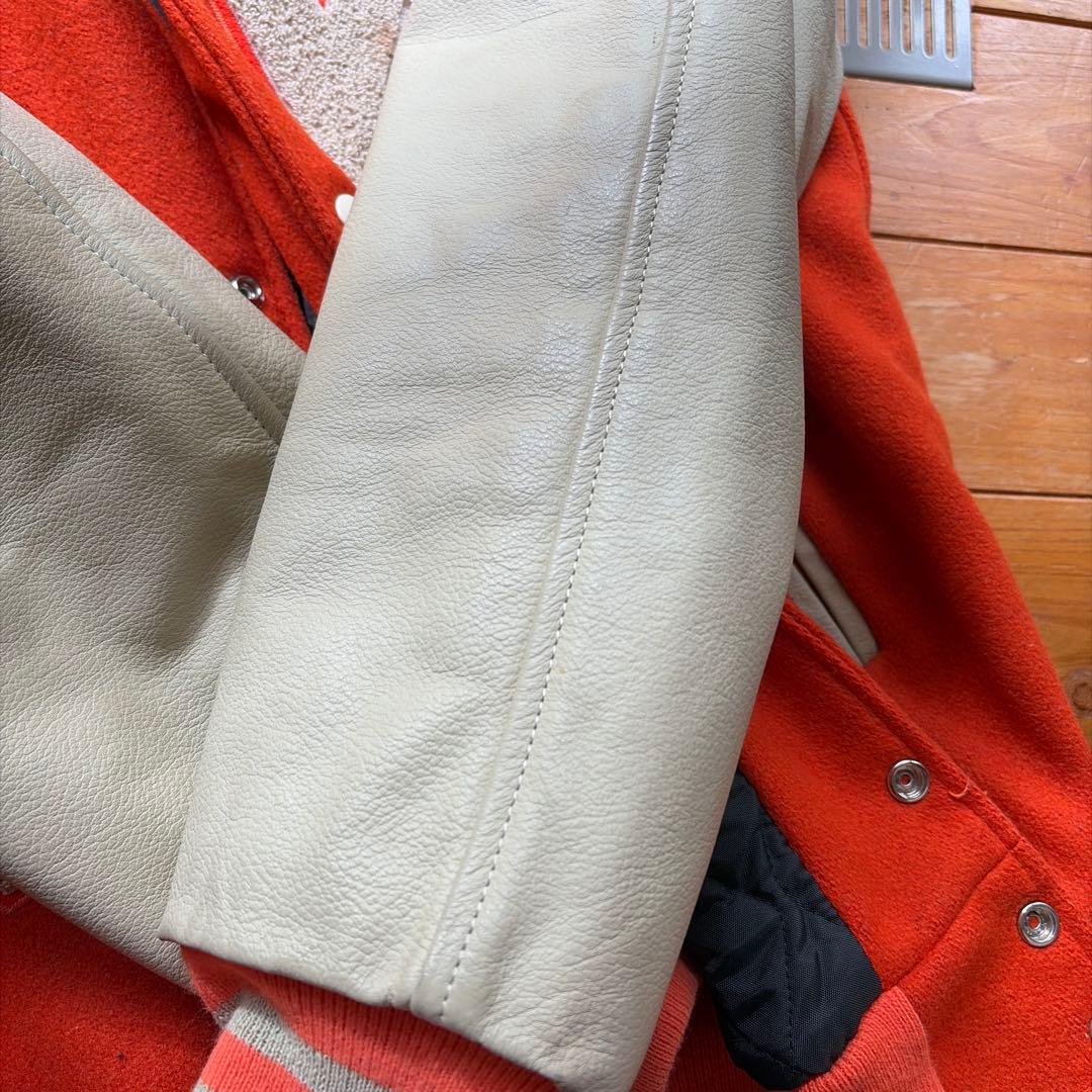 ヒューイット　HEWITT レザー スタジャン オレンジ/ベージュ サイズ40