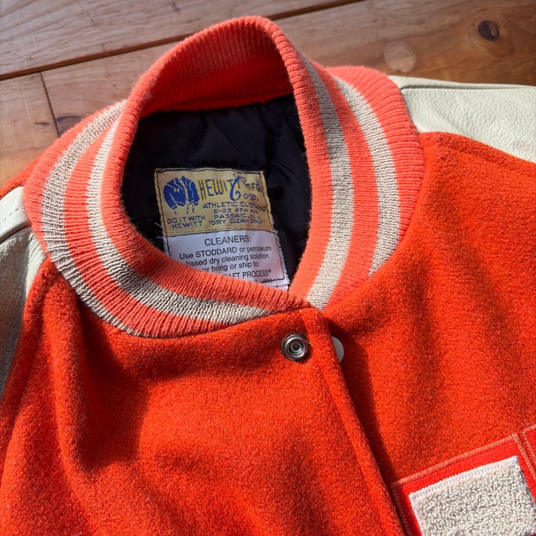 ヒューイット　HEWITT レザー スタジャン オレンジ/ベージュ サイズ40