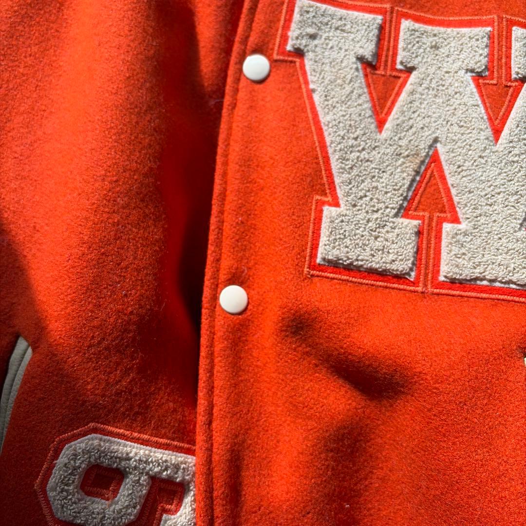 ヒューイット　HEWITT レザー スタジャン オレンジ/ベージュ サイズ40