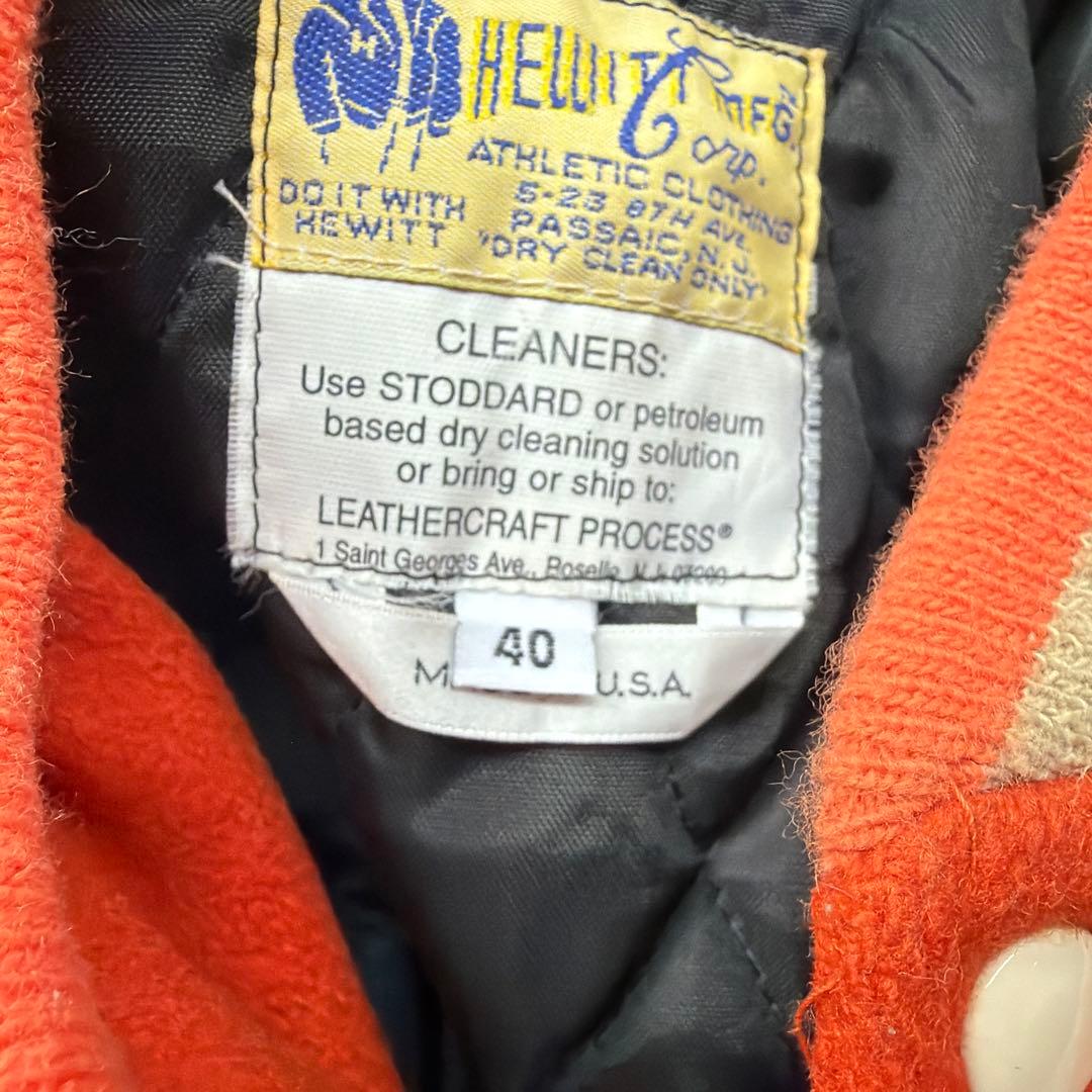 ヒューイット　HEWITT レザー スタジャン オレンジ/ベージュ サイズ40