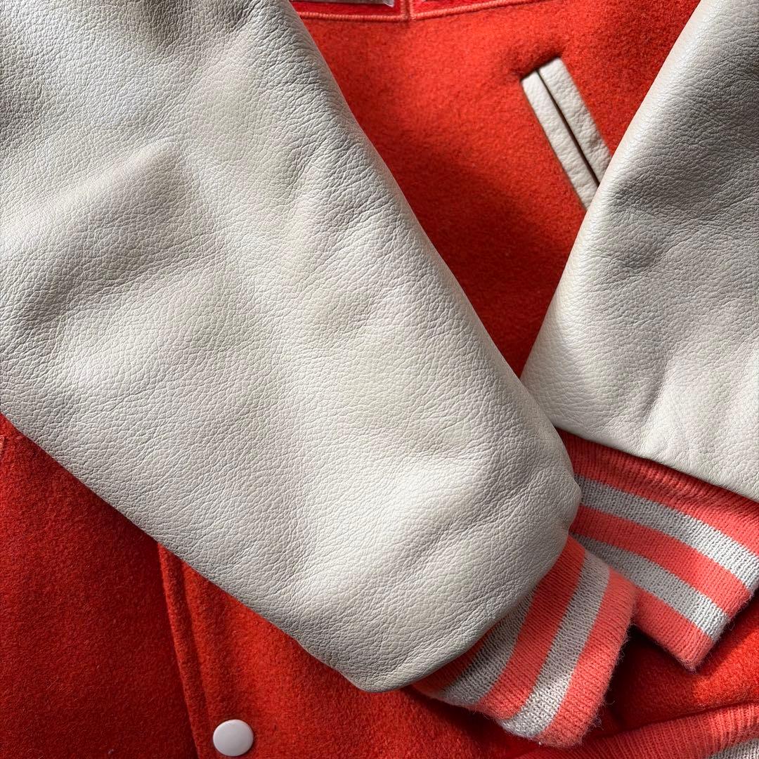 ヒューイット　HEWITT レザー スタジャン オレンジ/ベージュ サイズ40