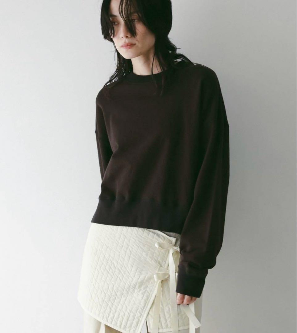 【11/30迄出品】anuke Bicolor Wide Sweat ブラウン