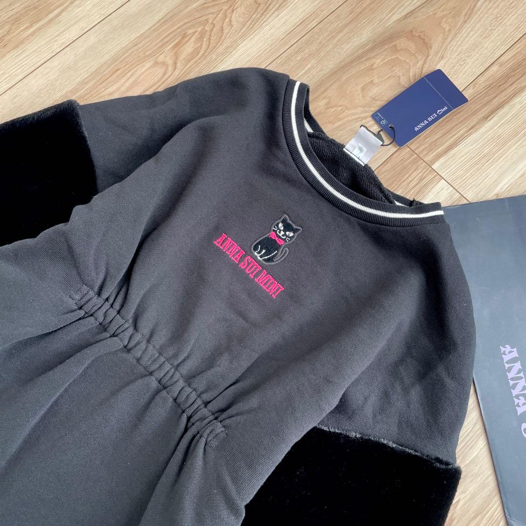 新品　アナスイミニ 140 TiTiワンピース　チェックニットセットアップ