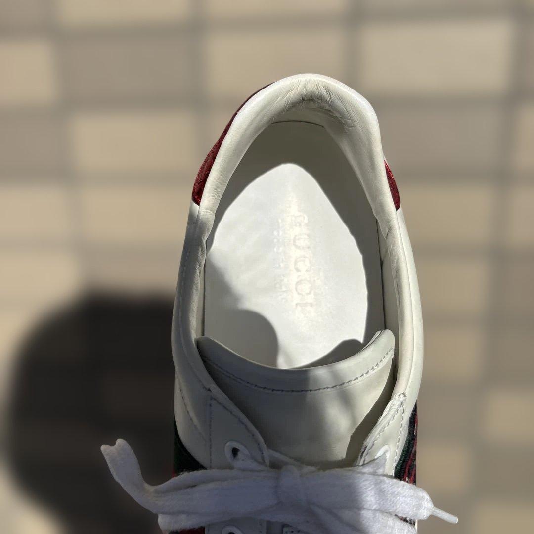 GUCCI シェリーライン　スネーク刺繍 レザースニーカー　シューズ　グッチ