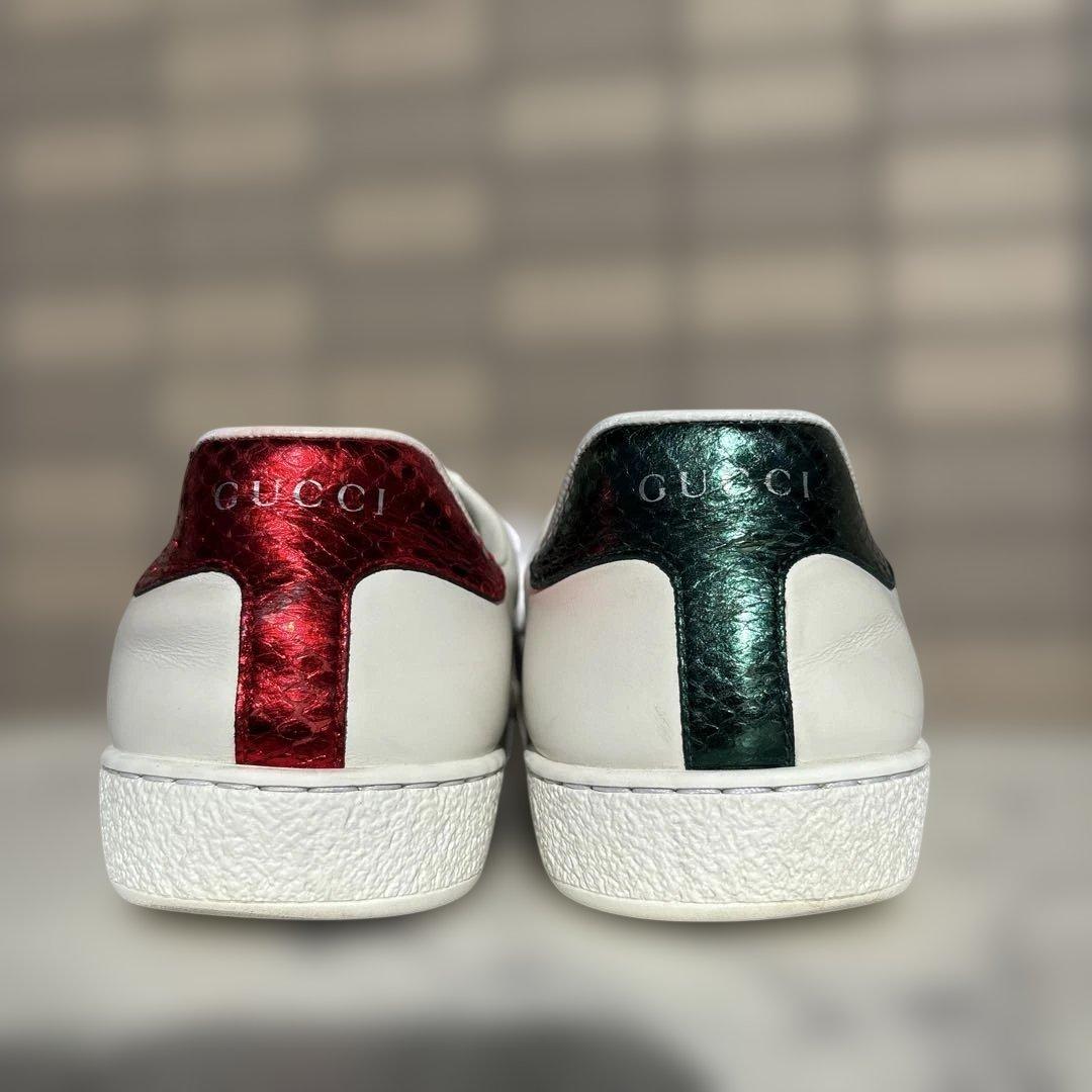 GUCCI シェリーライン　スネーク刺繍 レザースニーカー　シューズ　グッチ