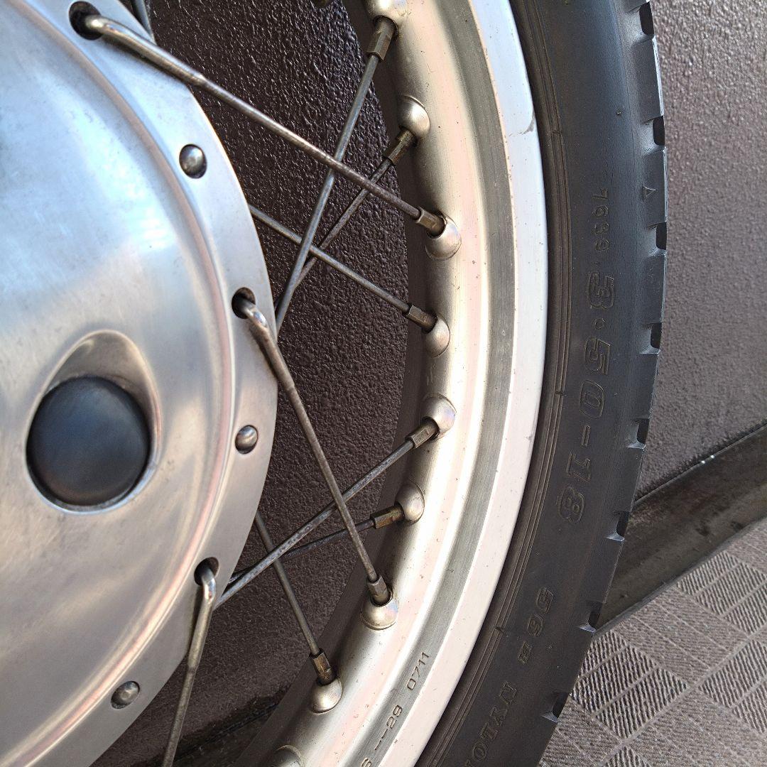 ぽこりん SR400 ドラム 純正フロントホイール&タイヤセット