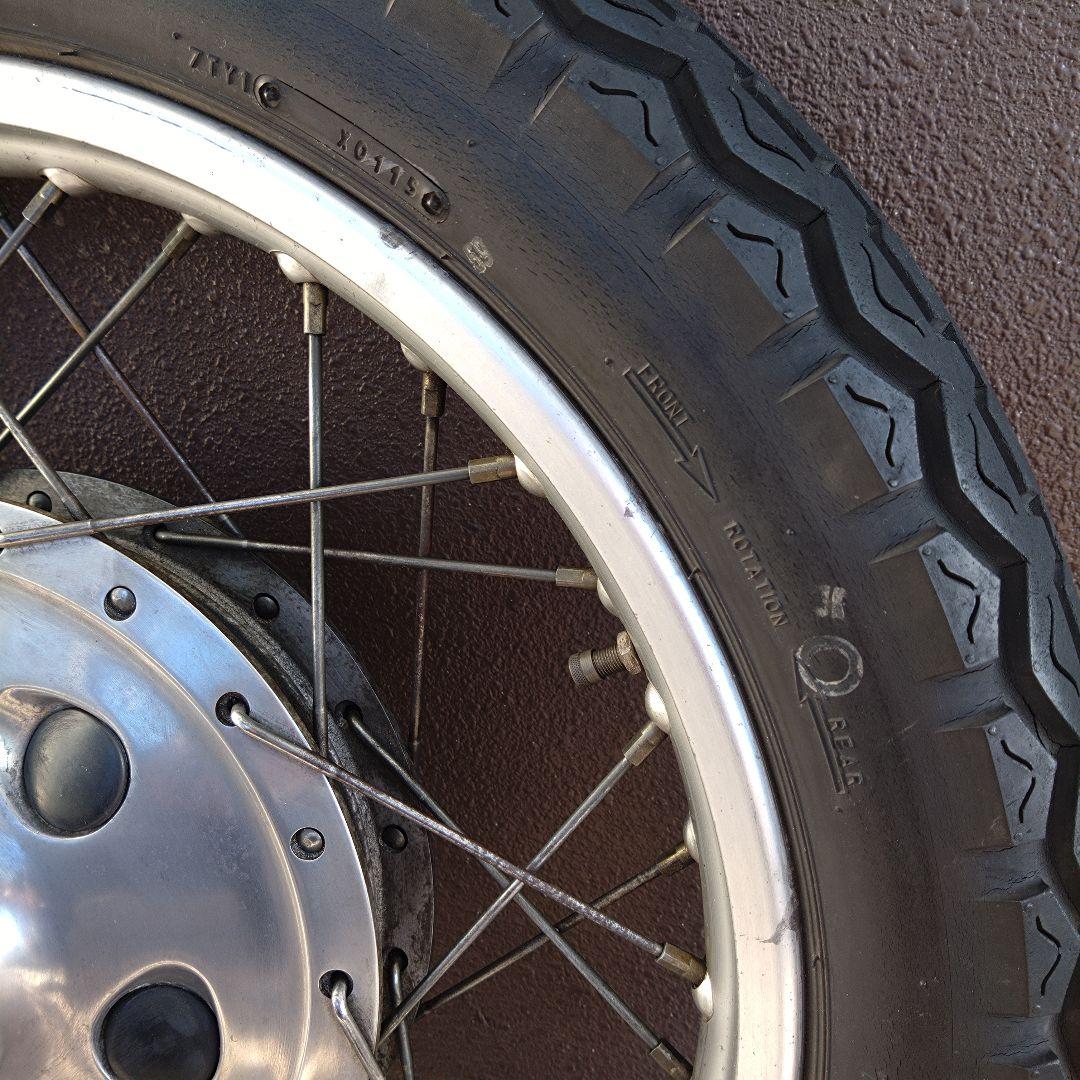 ぽこりん SR400 ドラム 純正フロントホイール&タイヤセット