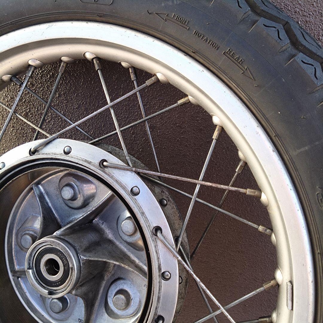 ぽこりん SR400 ドラム 純正フロントホイール&タイヤセット